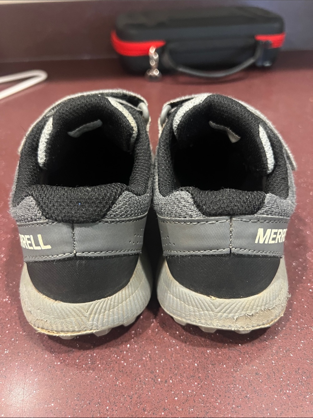 Merrell Kids Gray and Black Sneakers - Picture 3 of 8